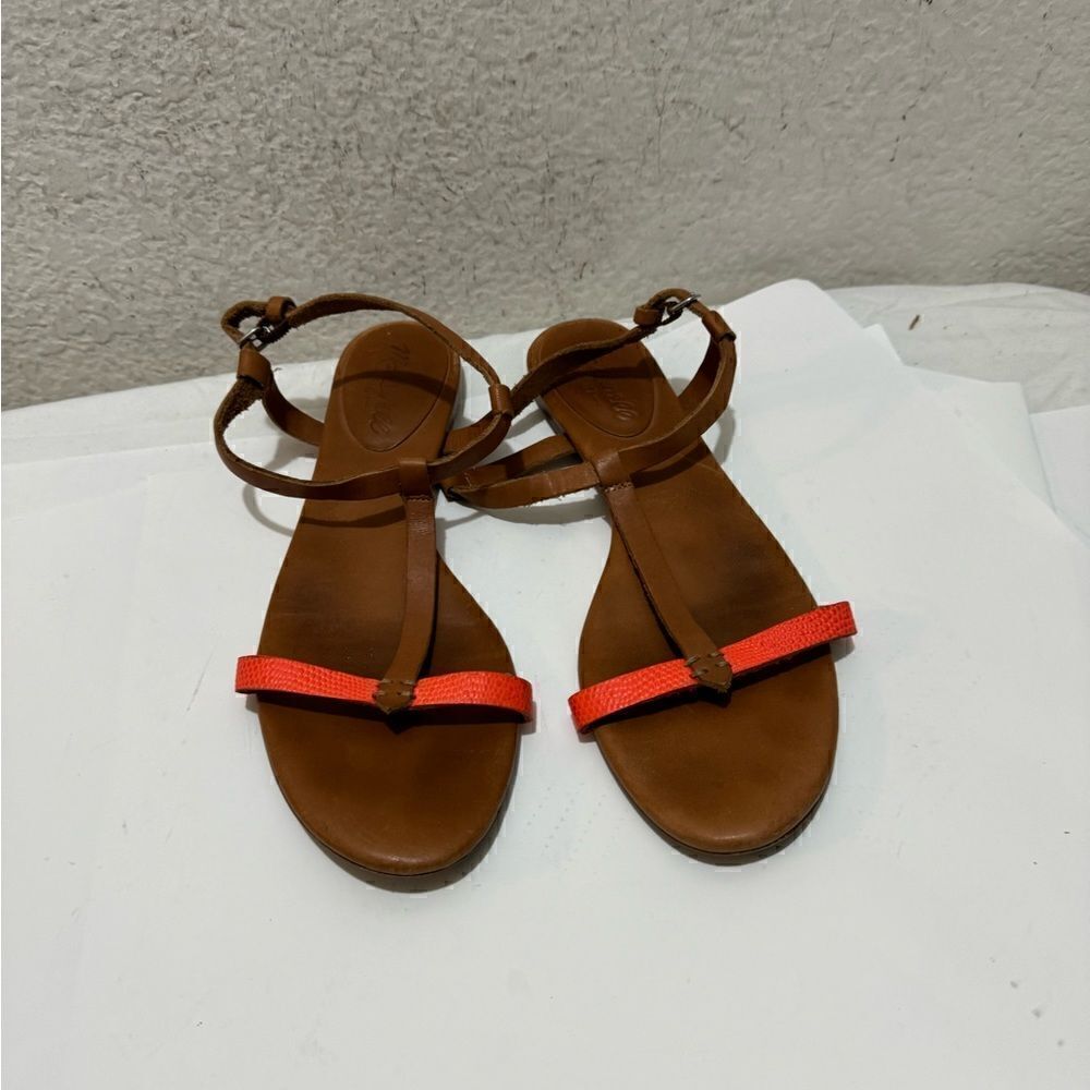 Madewell The Sonny T Strap Sandals Lizardstamp 8